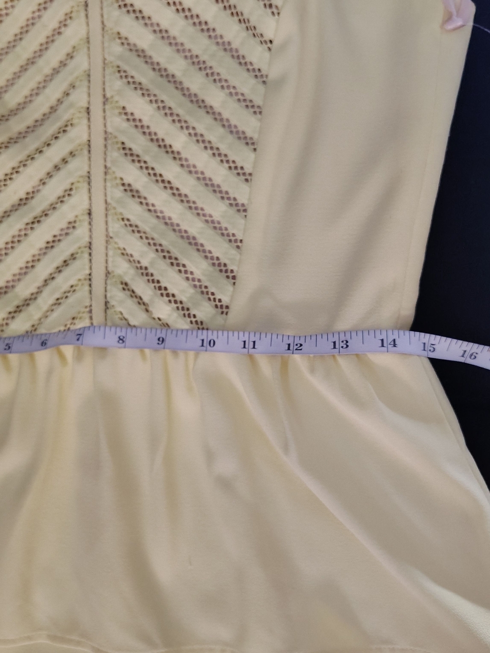 Tahari Yellow Peplum Dress, Size Size 4